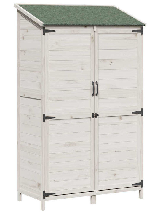 Wooden Garden Shed White M1.065xW0.56xH1.76m