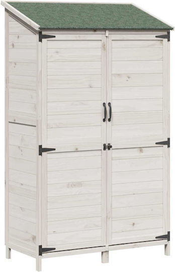 Wooden Garden Shed White M1.065xW0.56xH1.76m