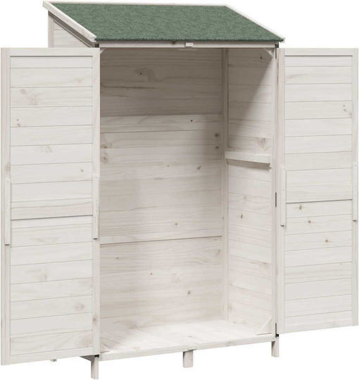 Wooden Garden Shed White M1.065xW0.56xH1.76m