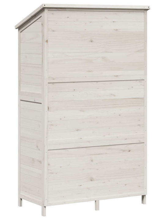 Wooden Garden Shed White M1.06xW0.56xH1.765m