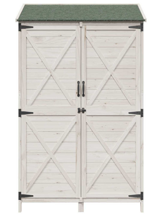 Wooden Garden Shed White M1.06xW0.56xH1.765m