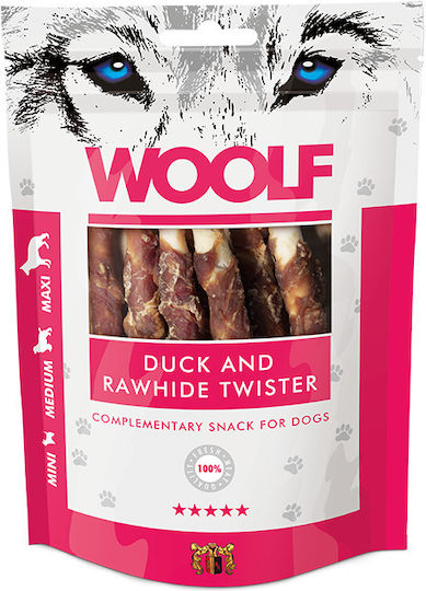 Woolf Rawhide Twister Λιχουδιές Σκύλου χωρίς Σιτηρά με Πάπια 100gr