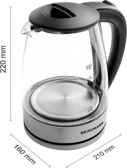 Bergmann Fierbător 1.8l 2200W Negru