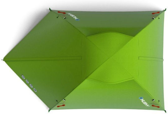 Husky Sawaj 2 Nylon Σκηνή Camping Igloo Πράσινη με Διπλό Πανί 3 Εποχών για 2 Άτομα 230x215x120εκ.