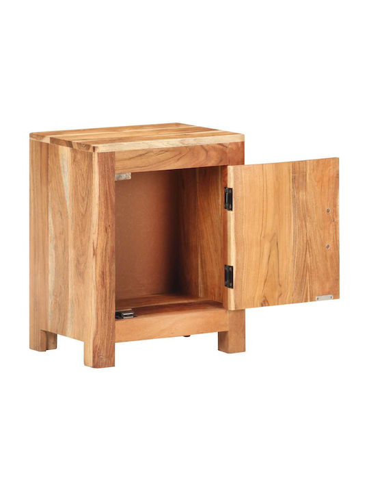 Κομοδίνο από Μασίφ Ξύλο Μπεζ 40x30x50cm