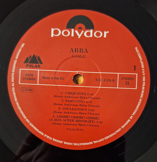 Abba Gold Greatest Hits Vinyl