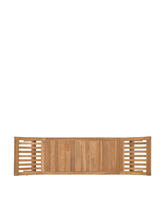 Bancă Solidă De Exterior Din Lemn Cu Perne 126x35x55cm