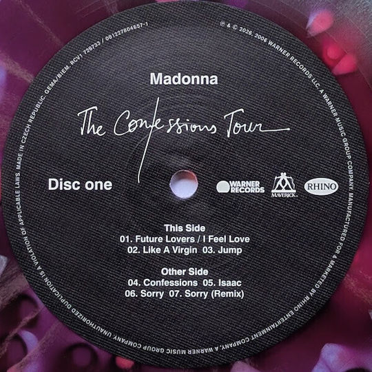 Madonna Confessions Tour Vinyl