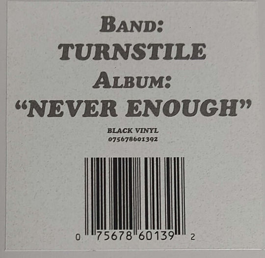 Turnstile 2 Never Enough Vinyl