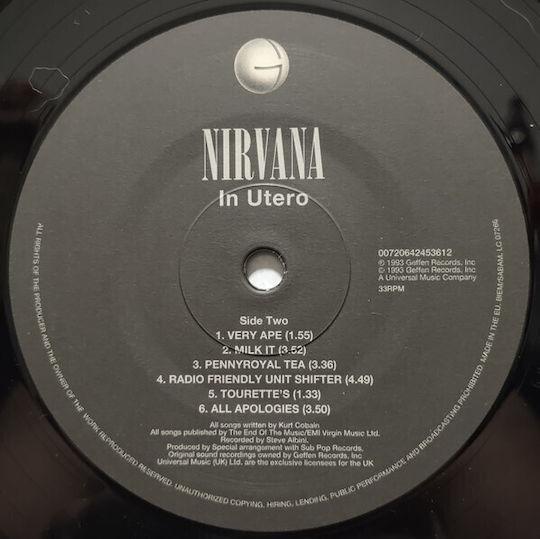 Nirvana In Utero Vinyl