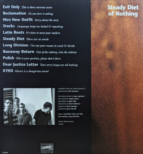Fugazi Steady Diet Nothing Vinyl