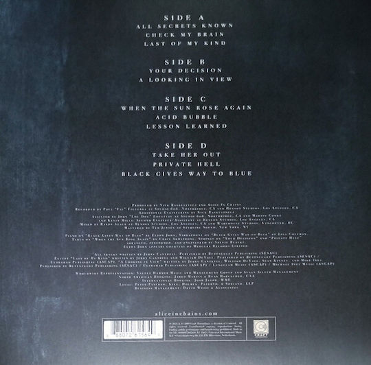 Alice In Chains Black Gives Way To Blue 2lp Vinyl