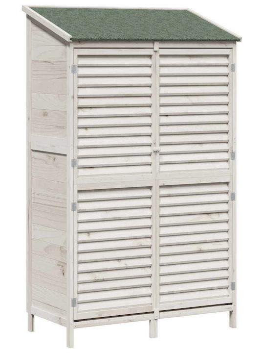 Wooden Garden Shed White M1.06xW0.56xH1.765m