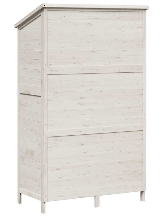Wooden Garden Shed White M1.06xW0.56xH1.765m