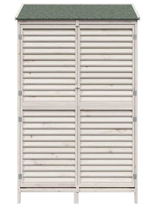 Wooden Garden Shed White M1.06xW0.56xH1.765m