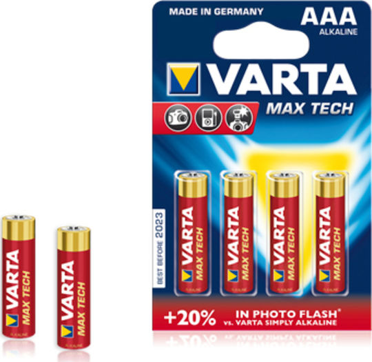 Varta Max Tech Αλκαλικές Μπαταρίες AAA 1.5V 4τμχ