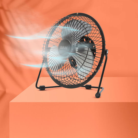 Ventilator De Birou Mini USB 5V Compact Reglabil Silențios Metalic 18 Cm