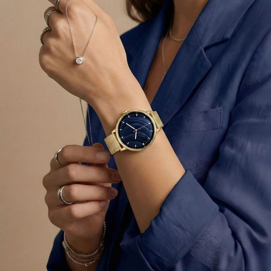 Gravity GT33-1 41mm Smartwatch with Heart Rate Monitor Golden