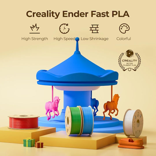 Creality3D PLA 3D Drucker Filament 1.75mm Feuerrot 1kg 1 Stück (Spule)