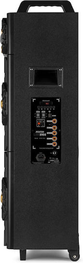Fenton Boxă Karaoke Cu Microfon Cu Fir Și Efecte De Iluminare LIVE2102 Negru