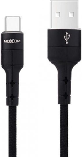Moxom CC-73 Împletit USB 2.0 spre micro USB Cablu Negru 2m 1buc