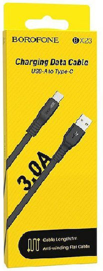Borofone BX23 Flach USB 2.0 auf Micro-USB-Kabel Schwarz 1m 1Stück