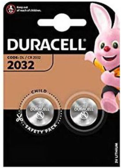 Battery Set 2x Cr2032 Duracell Lithium 3v 225mah 20x3.2mm
