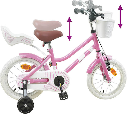 vidaXL 12" Παιδικό Ποδήλατo BMX Ροζ