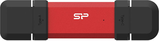 Silicon Power Ds72 500GB USB 2.0 Stick με σύνδεση USB-A & USB-C Κόκκινο