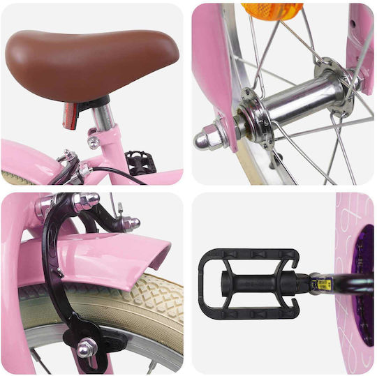 vidaXL 14" Kids' BMX Bicycle Pink