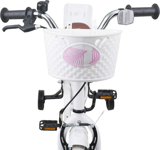 vidaXL 12" Детско Колело BMX Бяло