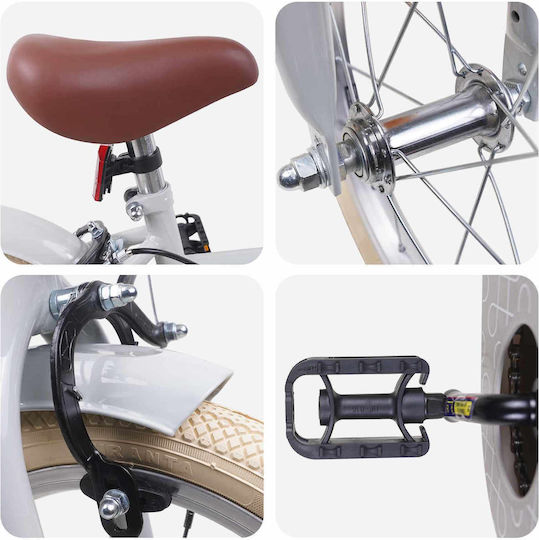 vidaXL Bicicletă Copii 14" BMX Gri