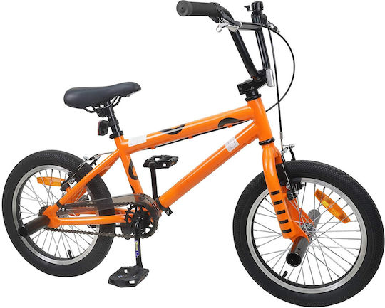 vidaXL 16" Детски Велосипед BMX Оранжев