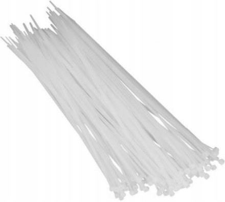Dedra Δεματικά Καλωδίων Πλαστικά 300mmx4.8mm σε Λευκό χρώμα (100τμχ) (11B48302)