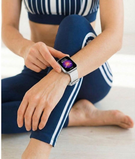 Gravity GT43-2 47mm Smartwatch με Παλμογράφο (Gray/Silver)