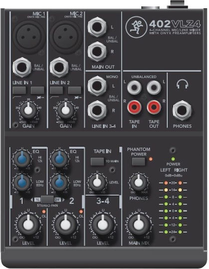 Mackie 402 VLZ4 Αναλογική Κονσόλα 4.0 Καναλιών με Phantom Power & 2 Εισόδους XLR