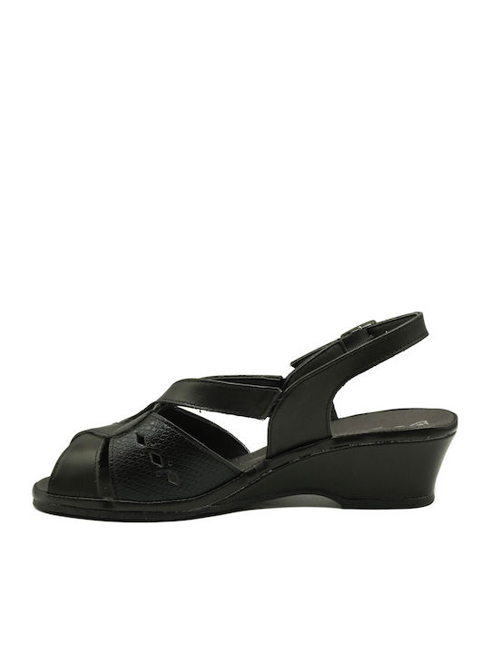 Leather Women's Anatomic Black Sandals