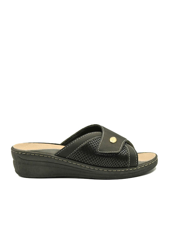 Leather Women's Anatomic Black Sandals