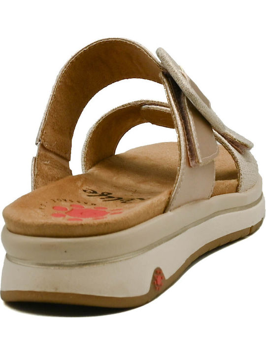 Anatomic Summer Women's Platform Slippers In Gold Style