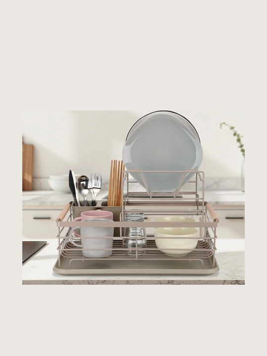 Elitehoff Στραγγιστήρι Νεροχύτη Μεταλλικό Μπεζ 43x32.5x27.5cm