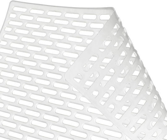 Sink Mat Rubber White 33 X 28 Cm Perforated Non-slip Orion