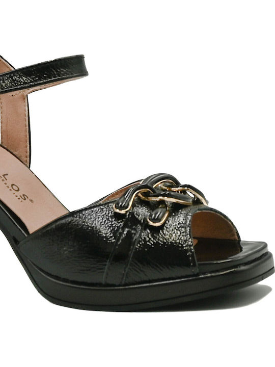 Leather Anatomic Black Sandals