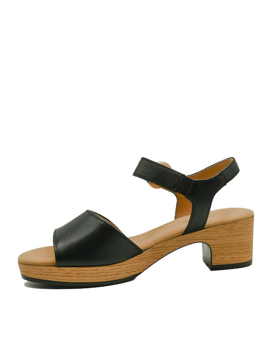 Leather Anatomic Black Sandals