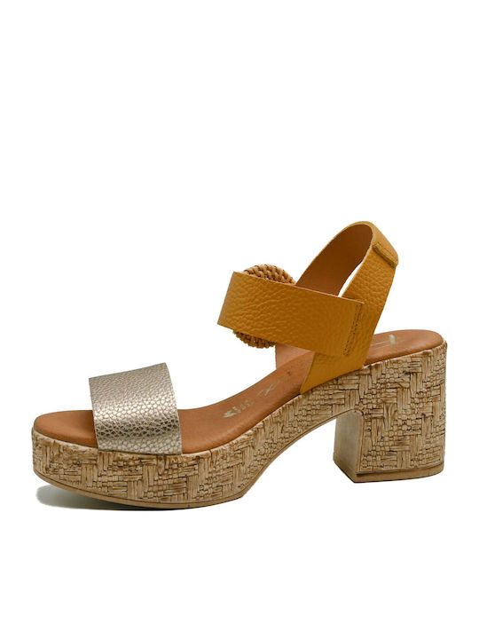 Leather Anatomic Yellow Sandals
