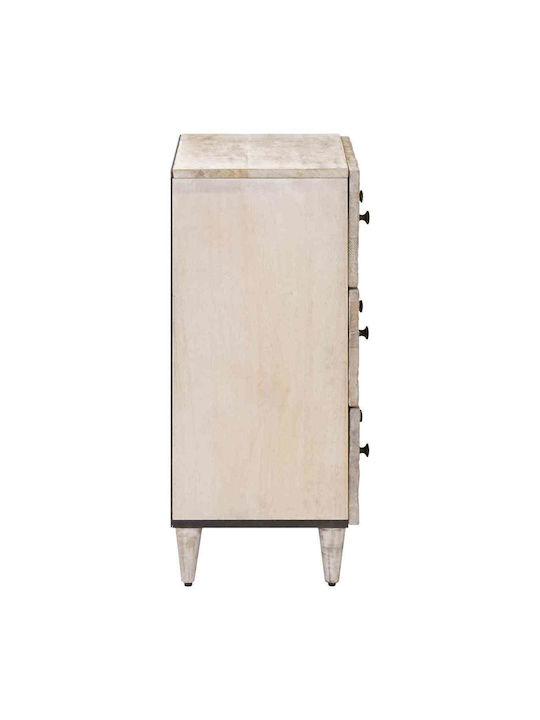 Μπουφές Ξύλινος με Συρτάρια Λευκό 120x33x75cm