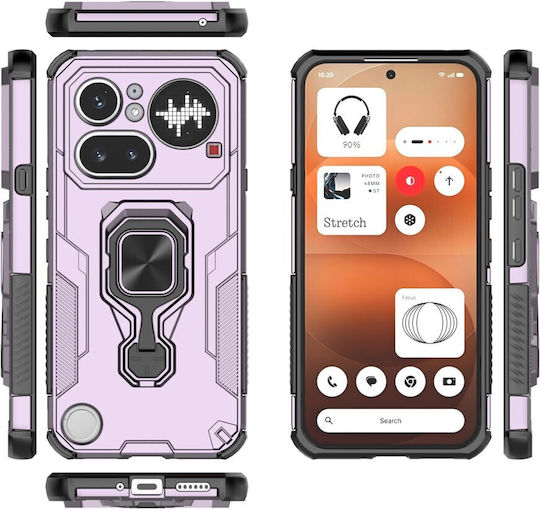 Magnetischer Umschlag Rückseite Kunststoff Lila (Nichts Phone (4a) Pro)