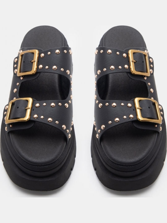 Women's Flat Sandals Flatforms Black