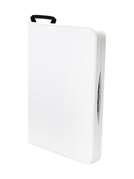 Masă Catering Pentru Exterior Pliabilă Din Polipropilenă Cu Ramă Metalică Albă 152x70x74cm