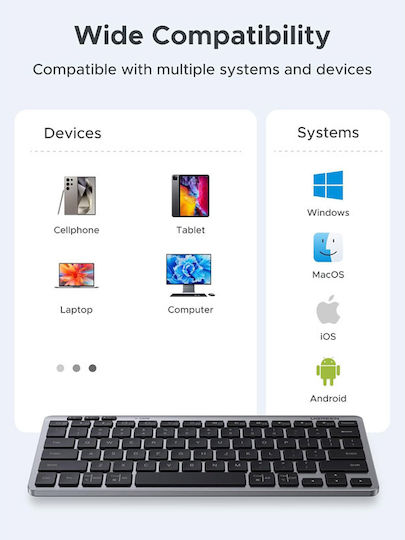 Ugreen K551 Wireless Bluetooth Keyboard Only English US