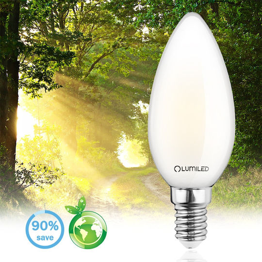 Lumiled Λάμπα LED 7W για Ντουί E14 και Σχήμα B35 Φυσικό Λευκό 806lm
